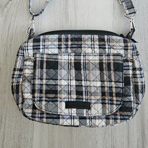 Vera Bradley Carson Mini Crossbody in Cozy Neutral Plaid
